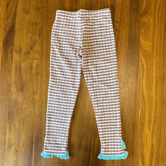 MATILDA JANE Leggings Bundle Girls 6 Legging Pants 3 Pairs Blue Stripes Ruffles - Picture 3 of 16
